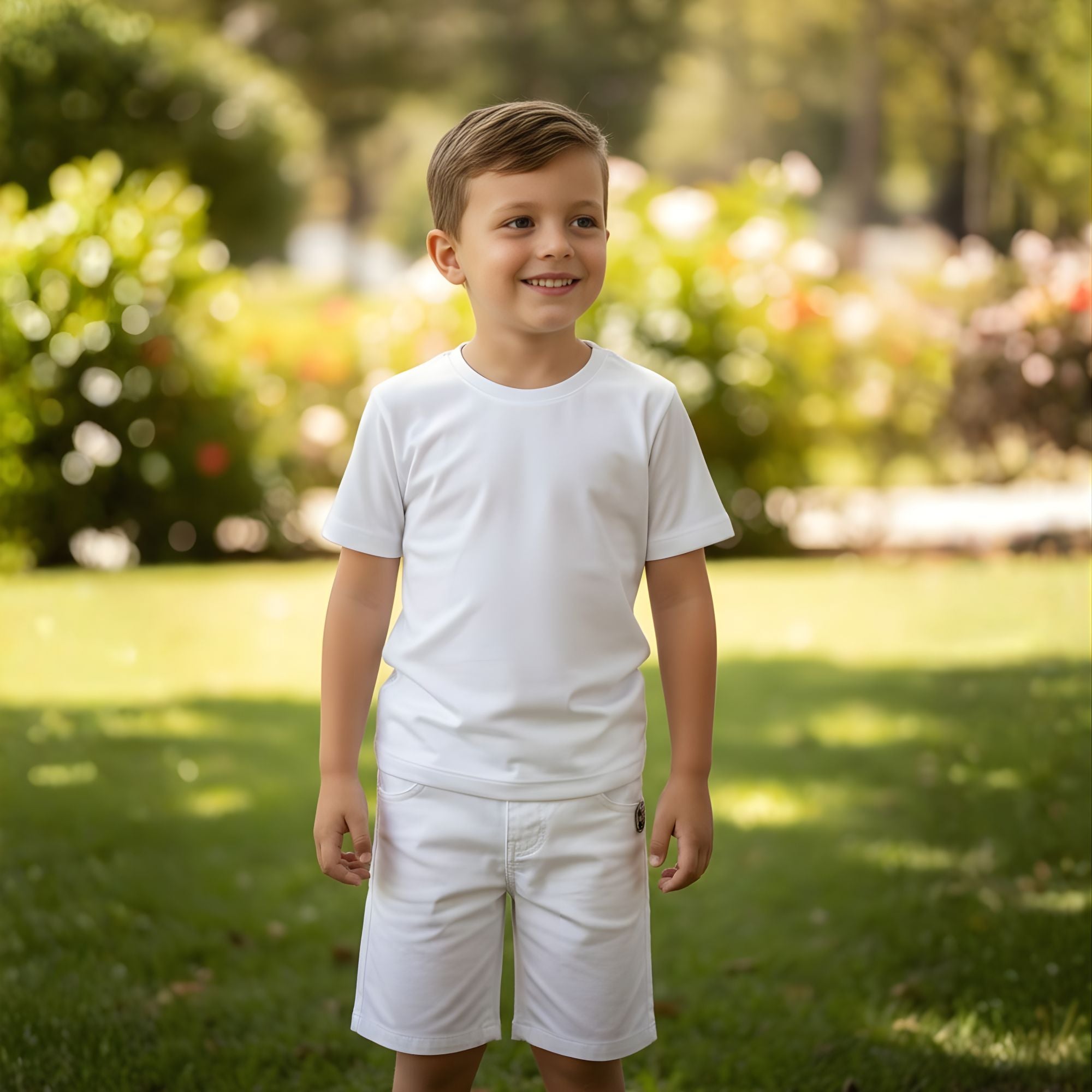 Conjunto Infantil Menino Ano Novo Réveillon Festas Branco 2 a 8 anos