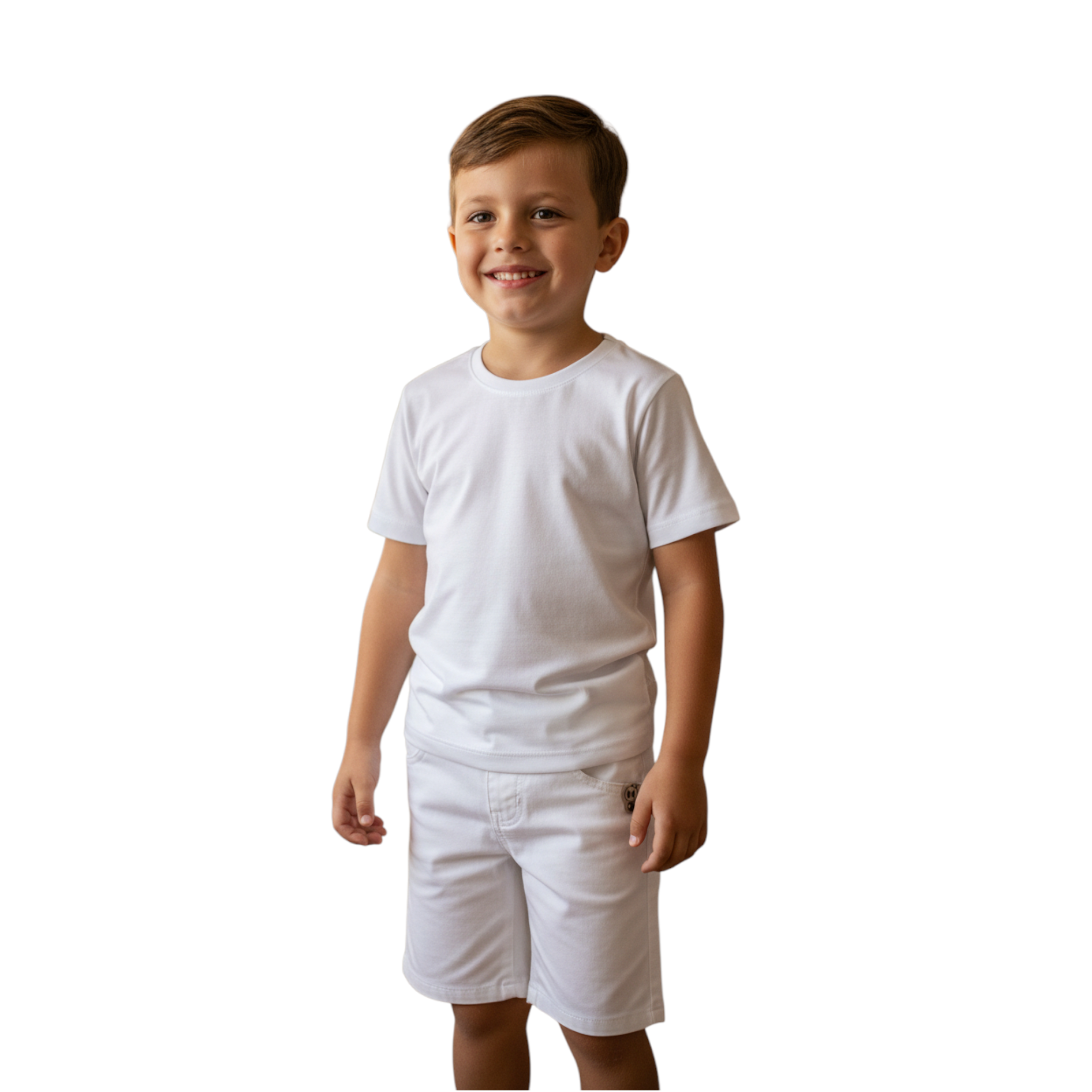 Conjunto Infantil Menino Ano Novo Réveillon Festas Branco 2 a 8 anos