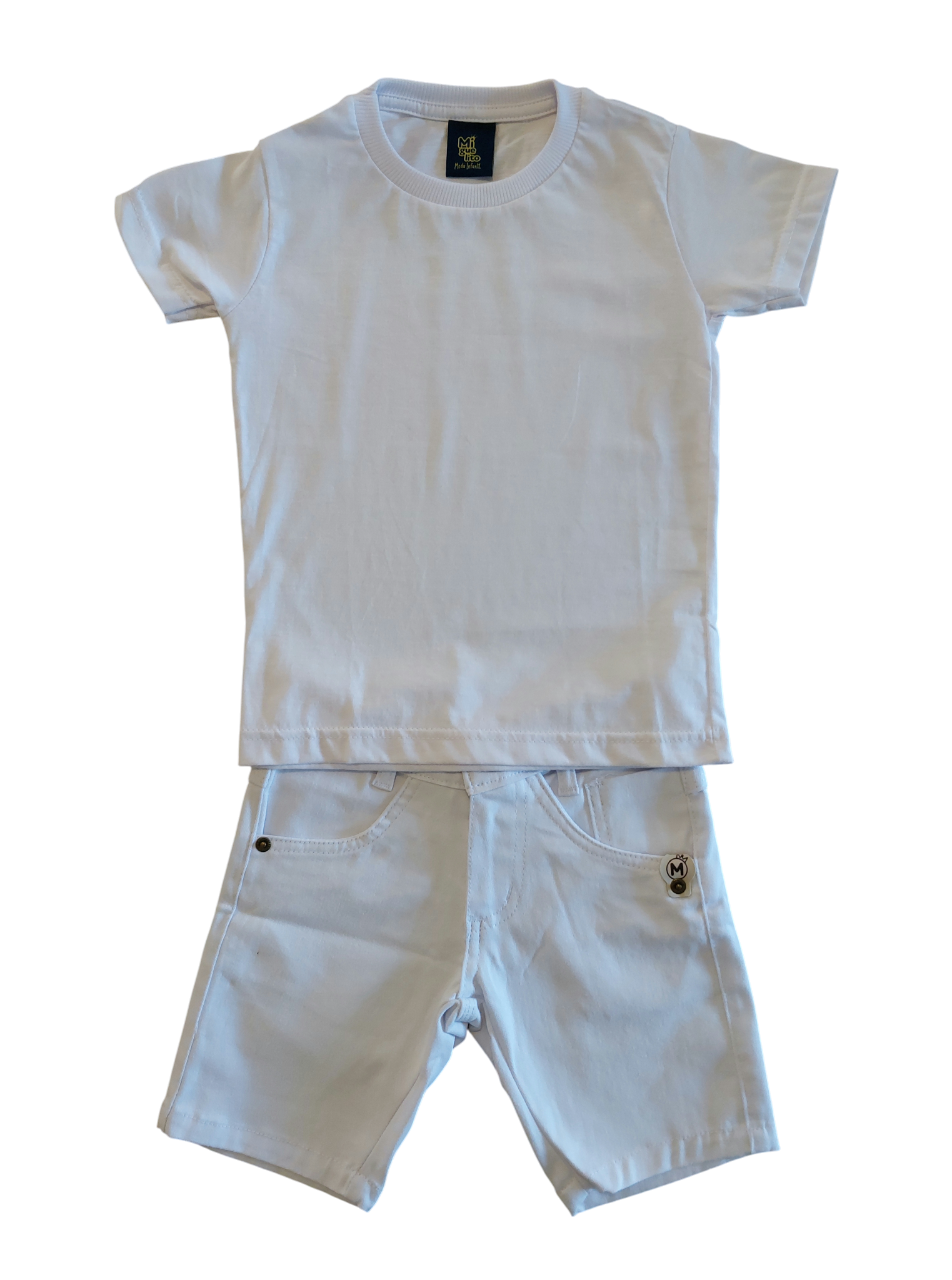 Conjunto Infantil Menino Ano Novo Réveillon Festas Branco 2 a 8 anos