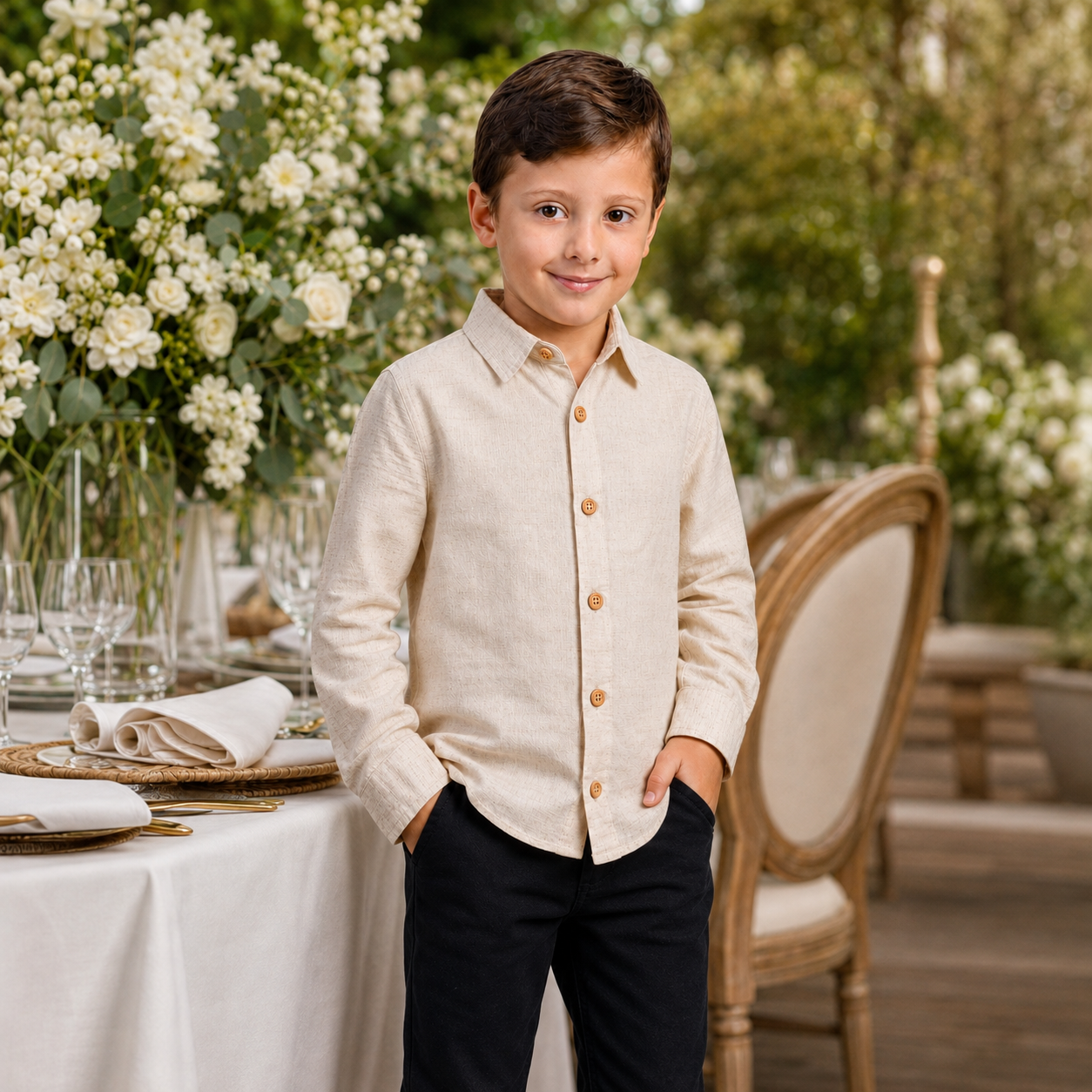 Camisa Linho Manga Longa Premium
