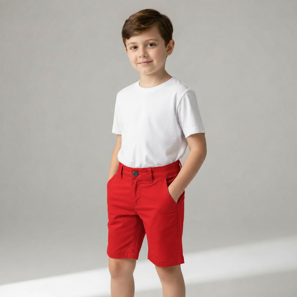 Bermuda Infantil de Sarja com Bolso Faca – P ao 16