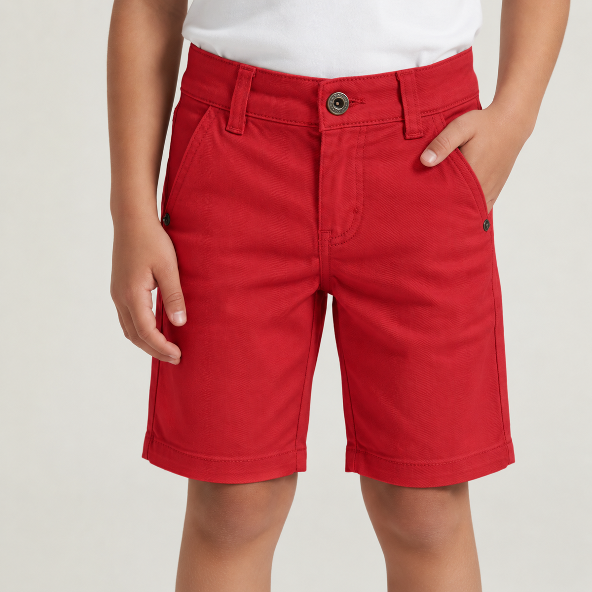 Bermuda Infantil de Sarja com Bolso Faca – P ao 16