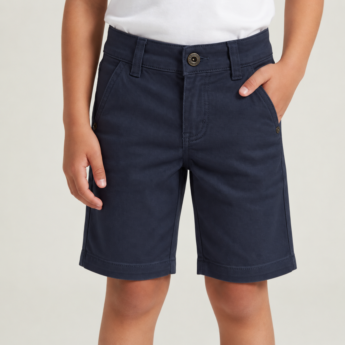 Bermuda Infantil de Sarja com Bolso Faca – P ao 16