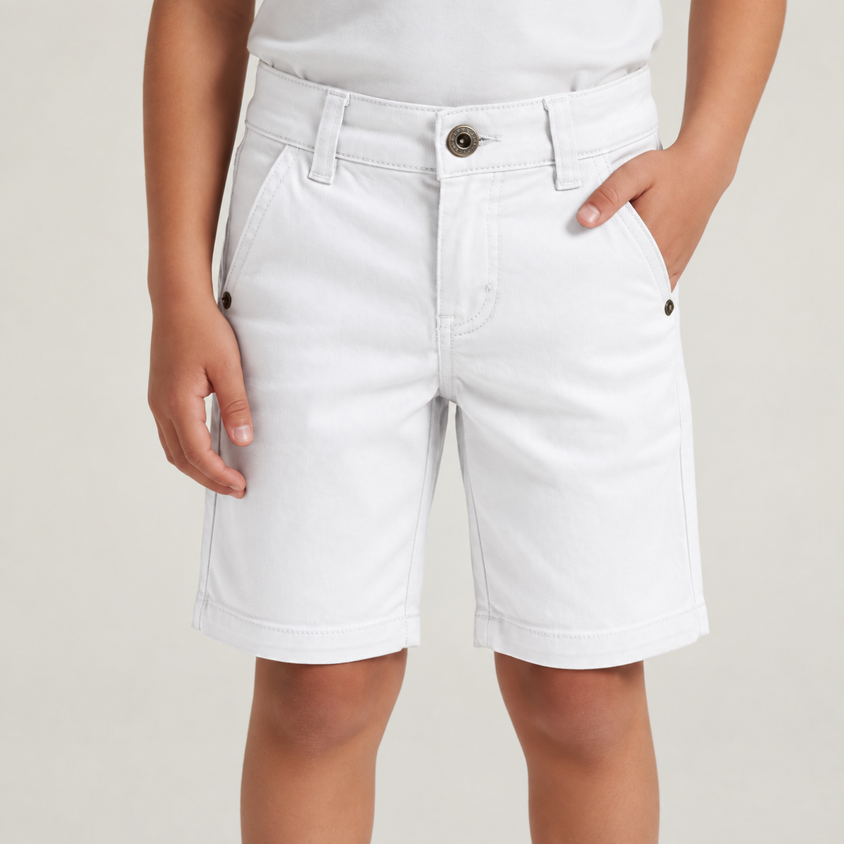 Bermuda Infantil de Sarja com Bolso Faca – P ao 16