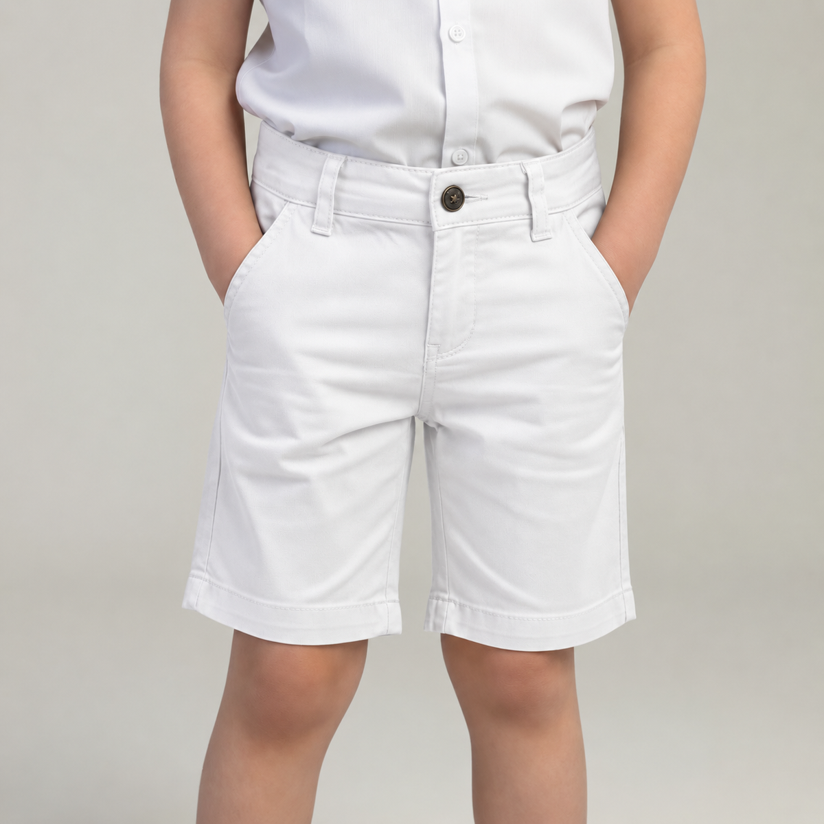Bermuda Infantil de Sarja com Bolso Faca – P ao 16