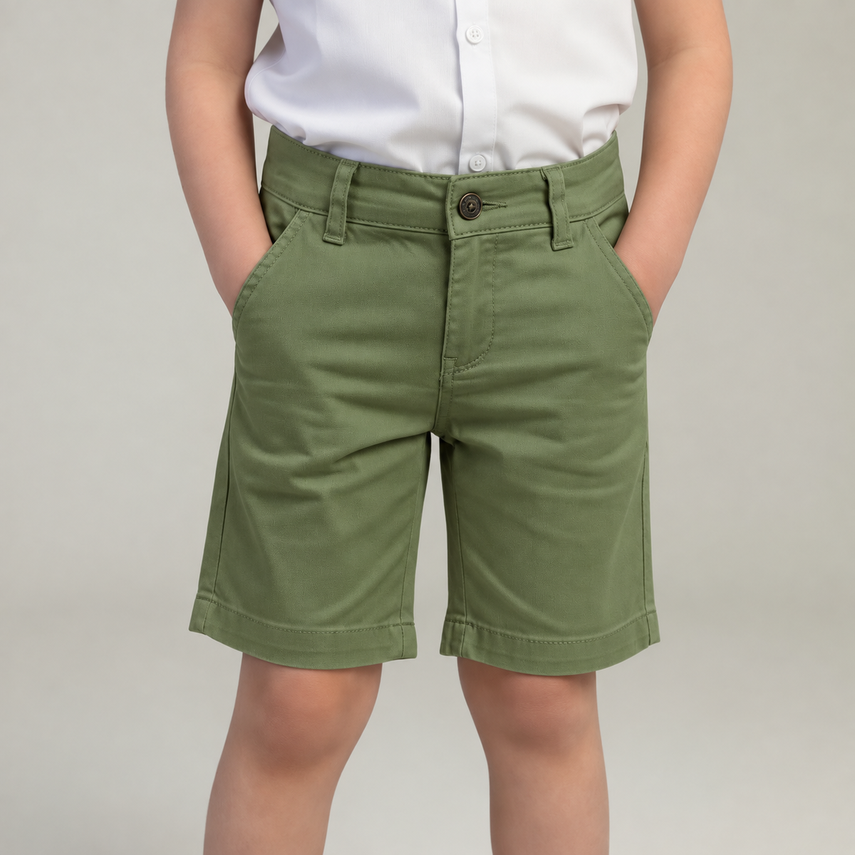 Bermuda Infantil de Sarja com Bolso Faca – P ao 16
