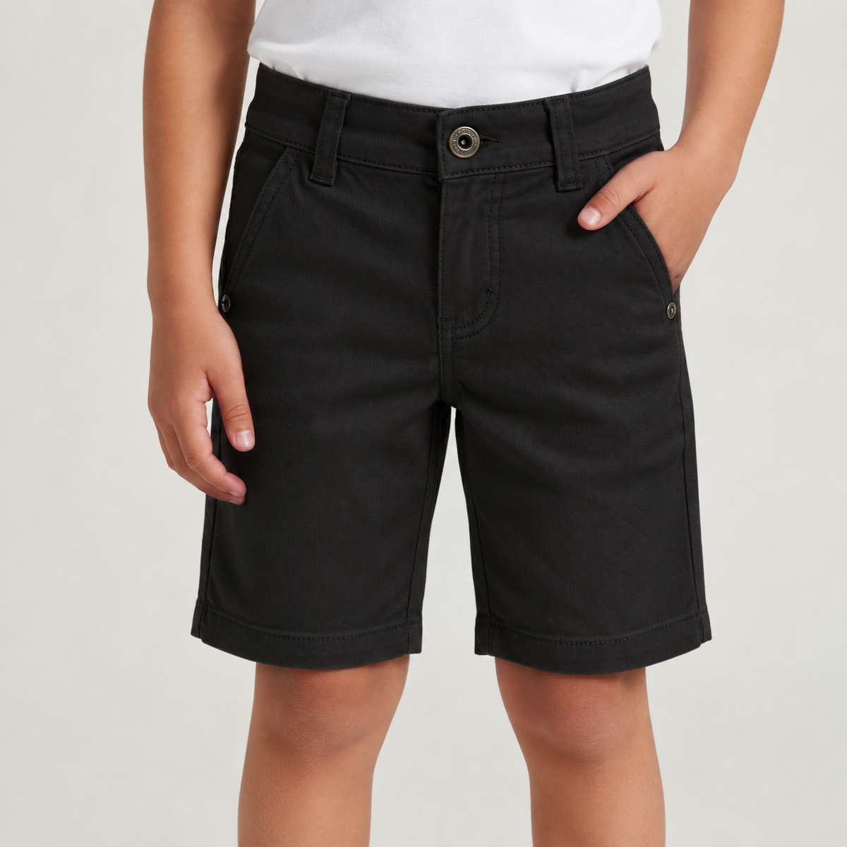 Bermuda Infantil de Sarja com Bolso Faca – P ao 16