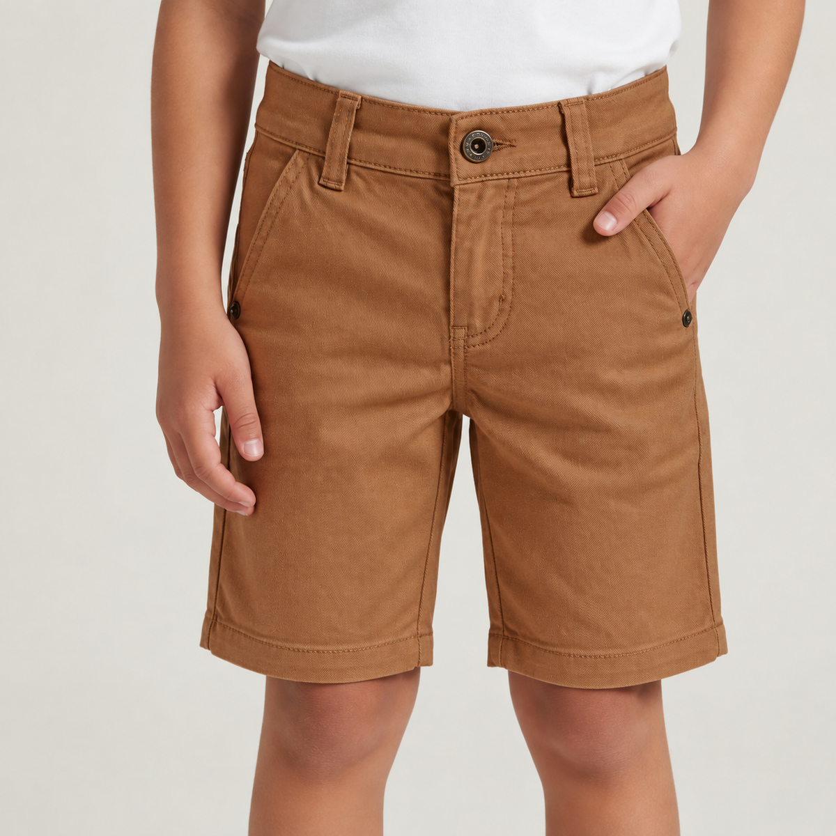 Bermuda Infantil de Sarja com Bolso Faca – P ao 16