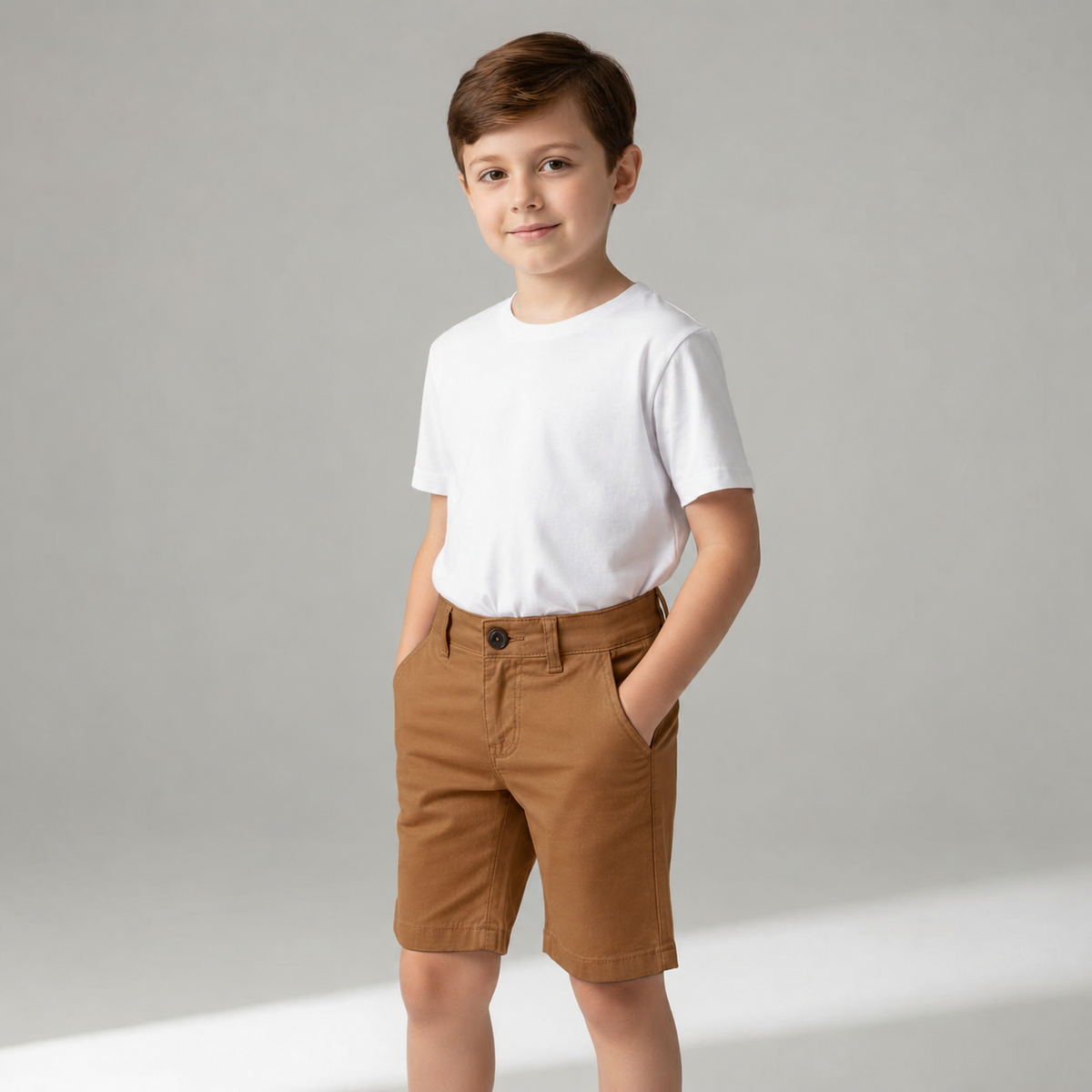 Bermuda Infantil de Sarja com Bolso Faca – P ao 16