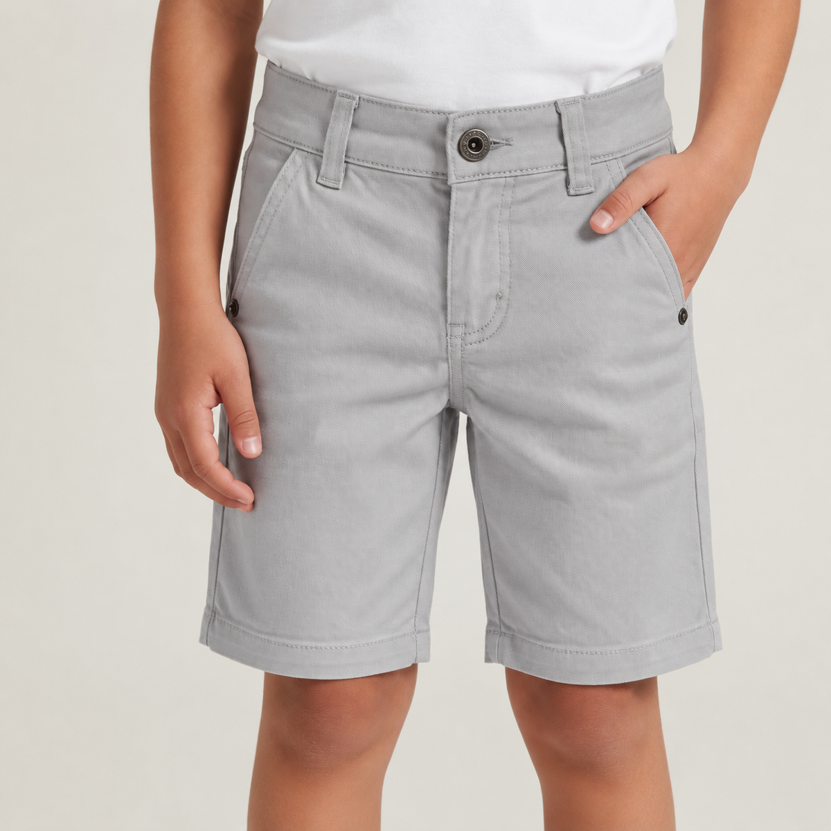 Bermuda Infantil de Sarja com Bolso Faca – P ao 16