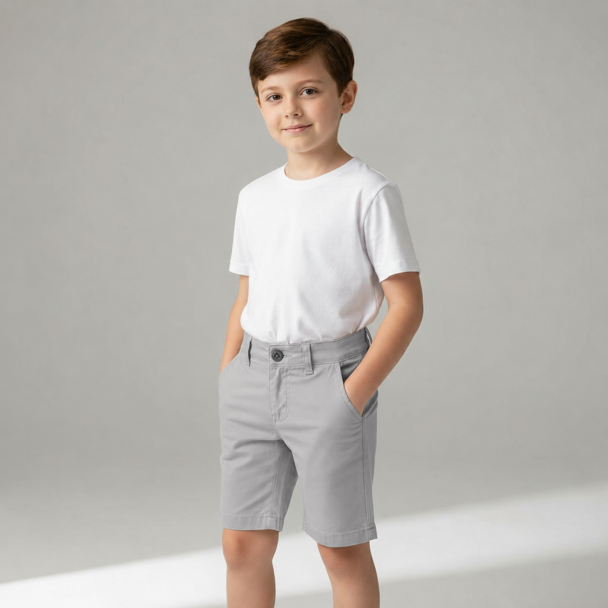 Bermuda Infantil de Sarja com Bolso Faca – P ao 16