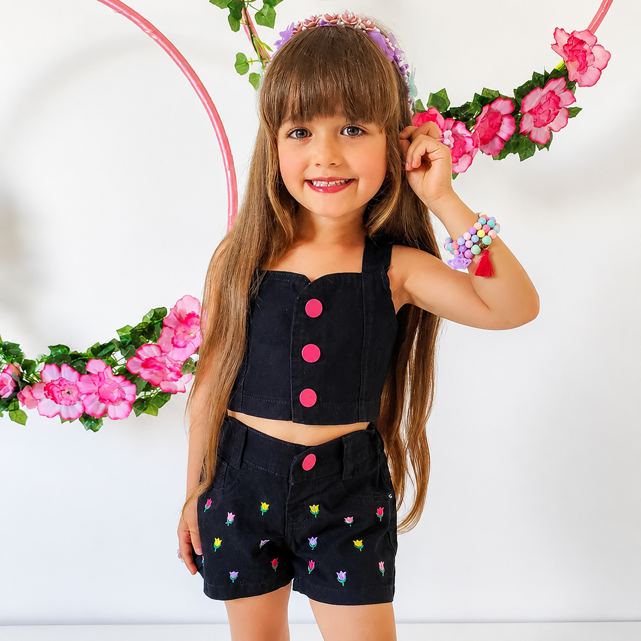 Conjunto Short e Cropped Sarja