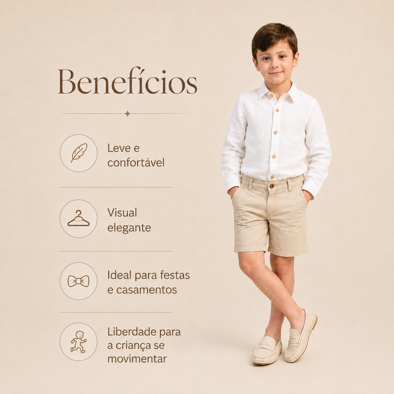 Camisa Linho Manga Longa Premium