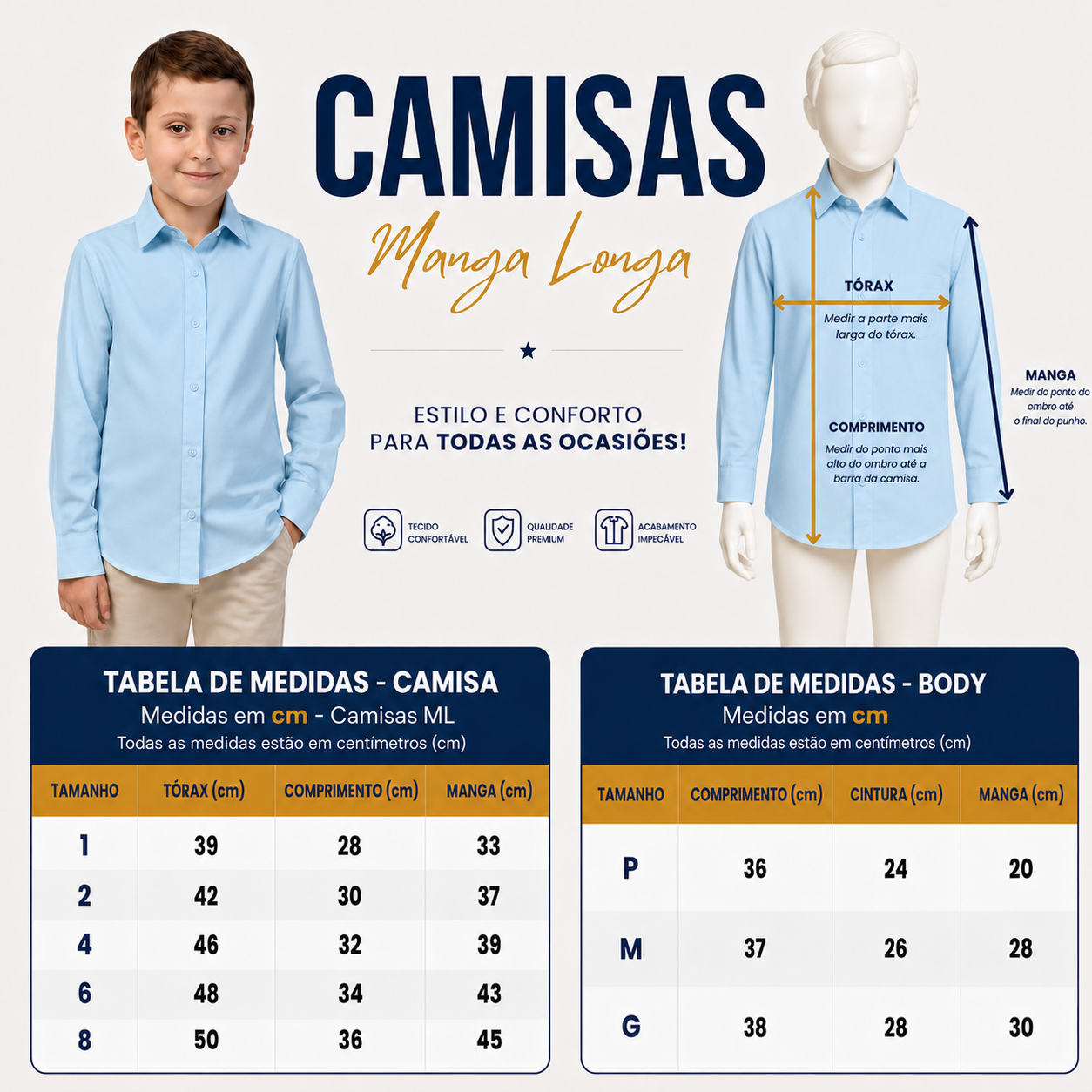 Conjunto Com Suspensório e Camisa Manga Longa Azul Bebê