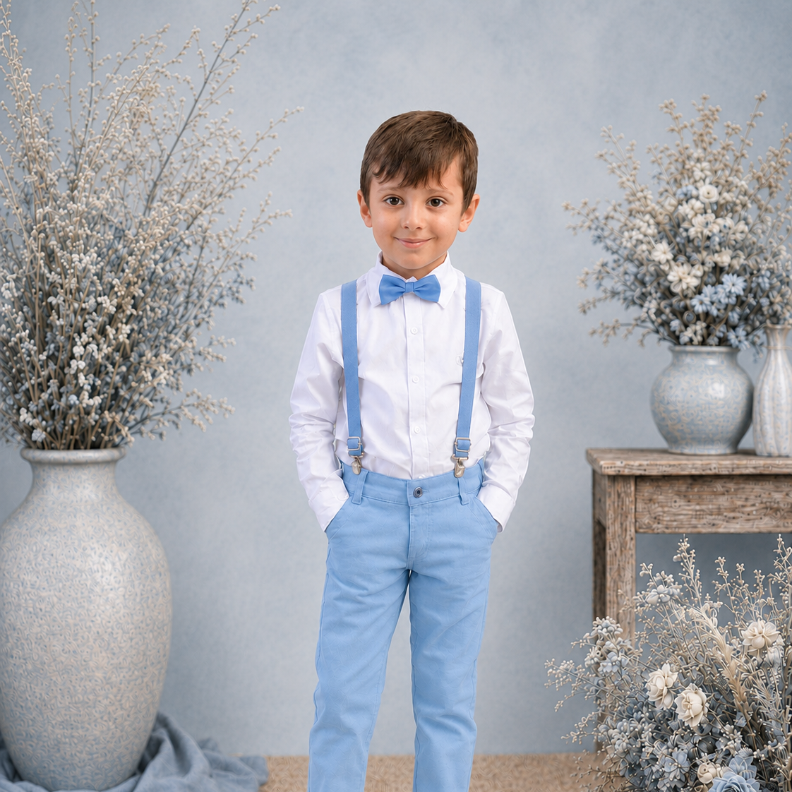 Conjunto Formatura Azul Bebê Manga Longa Infantil e Juvenil P ao 16 anos