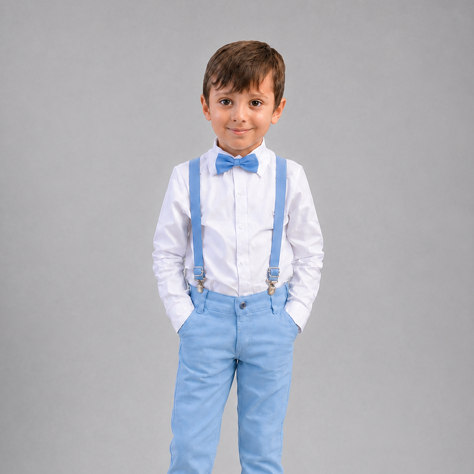 Conjunto Formatura Azul Bebê Manga Longa Infantil e Juvenil P ao 16 anos