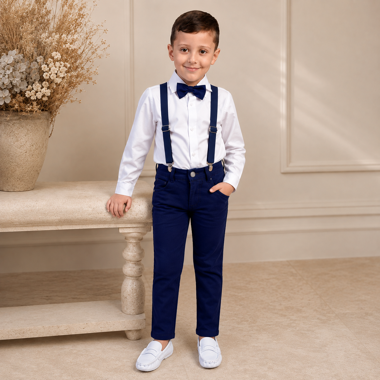 Conjunto Pajem Azul Marinho - Manga Longa