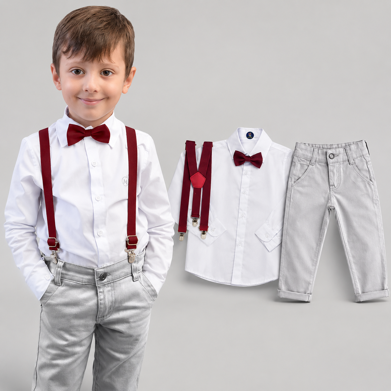Conjunto Social Formatura Menino Pajem Promoção com Suspensório Novo