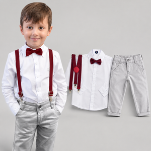 Conjunto Social Formatura Menino Pajem Promoção com Suspensório Novo