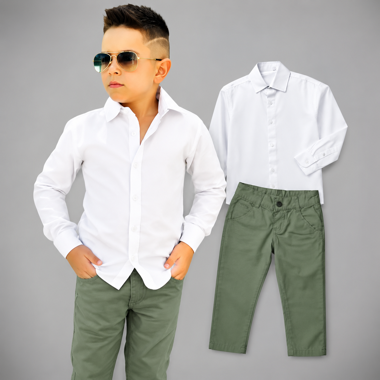 Calça e Camisa Esporte Fino Varias Cores 1 ao 16 anos