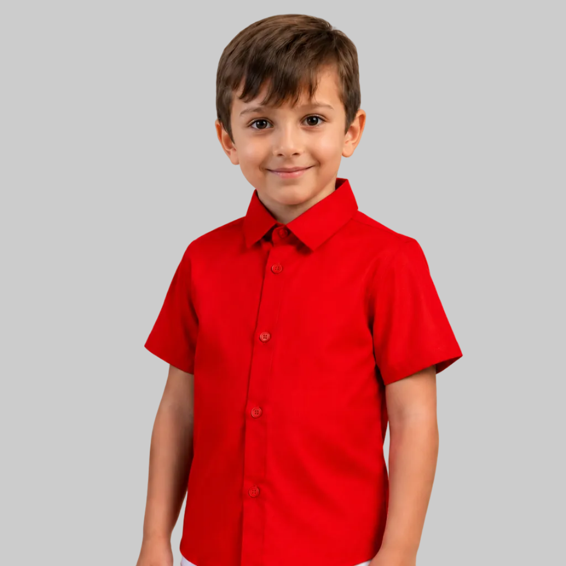 Camisa Social infantil Manga Curta Batizado Varias cores 1 ao 8