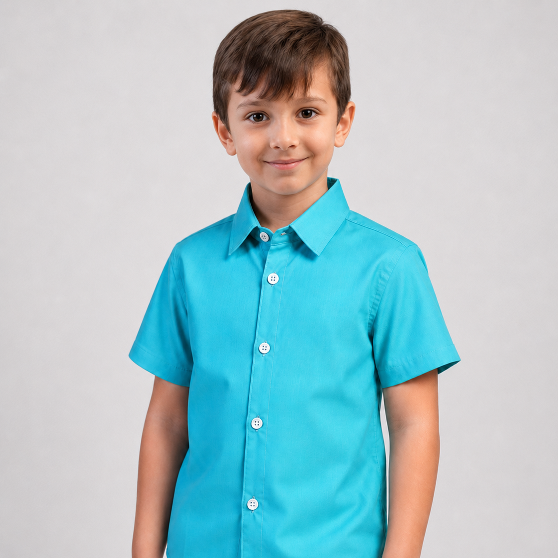 Camisa Social infantil Manga Curta Batizado Varias cores 1 ao 8