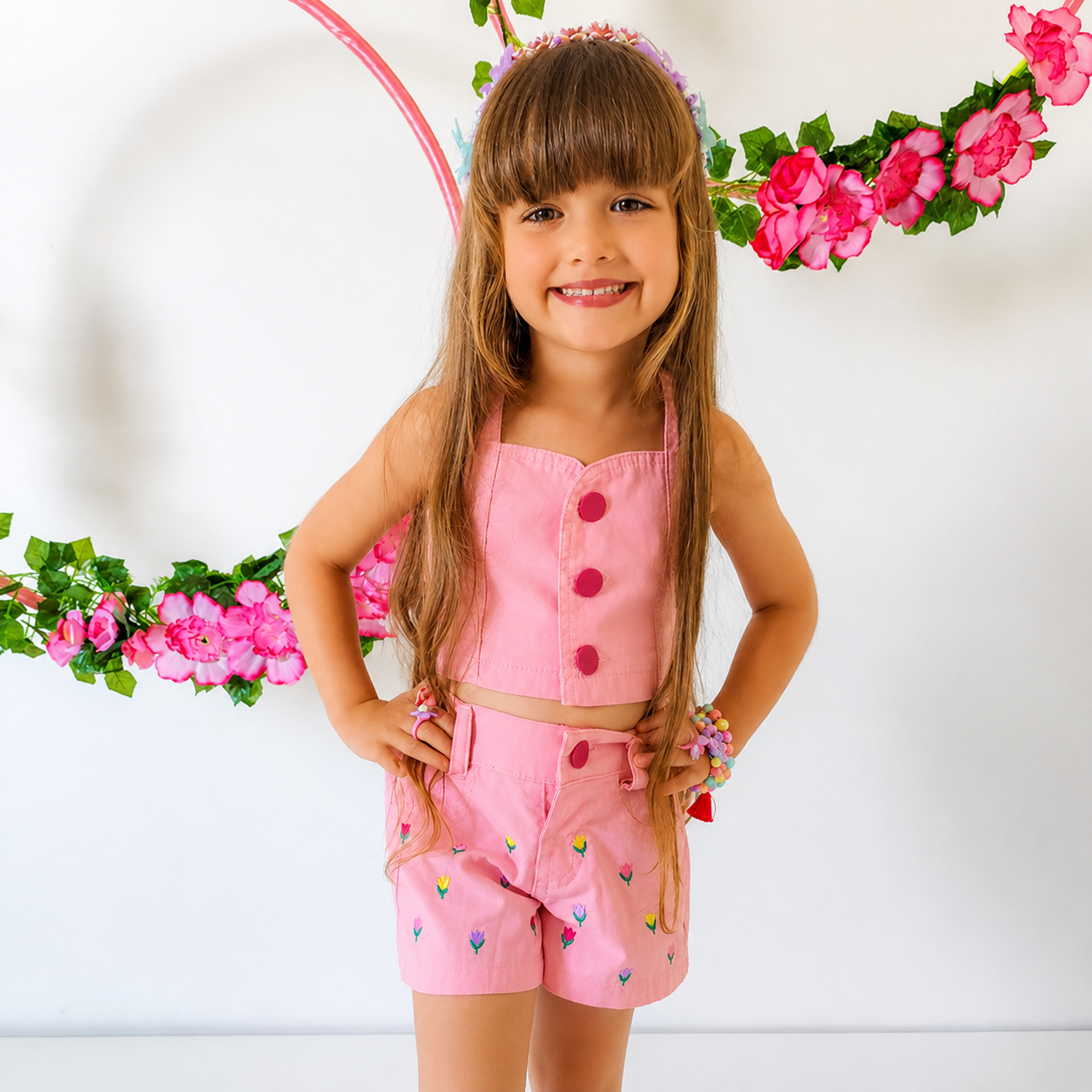 Conjunto Short e Cropped Sarja