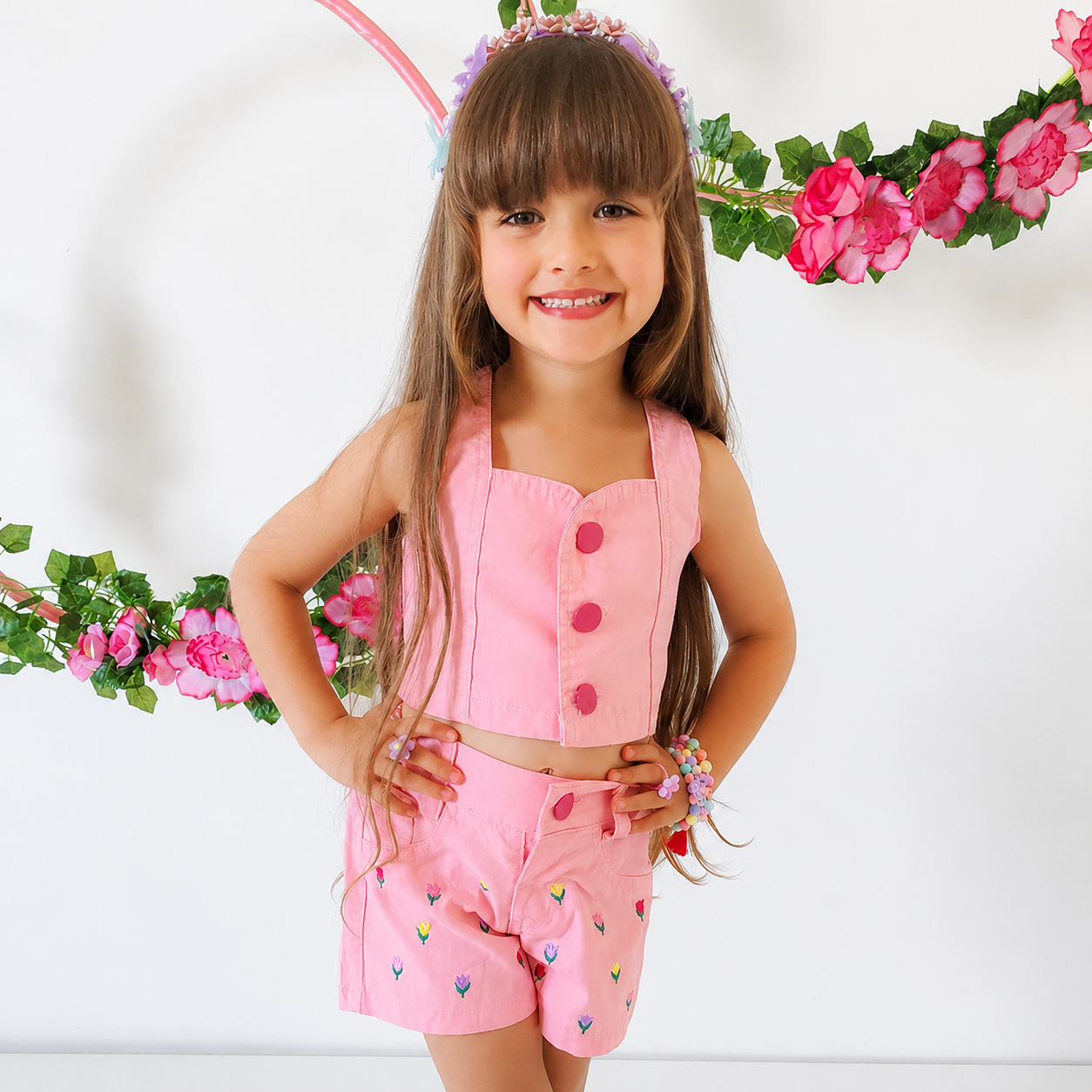 Conjunto Short e Cropped Sarja