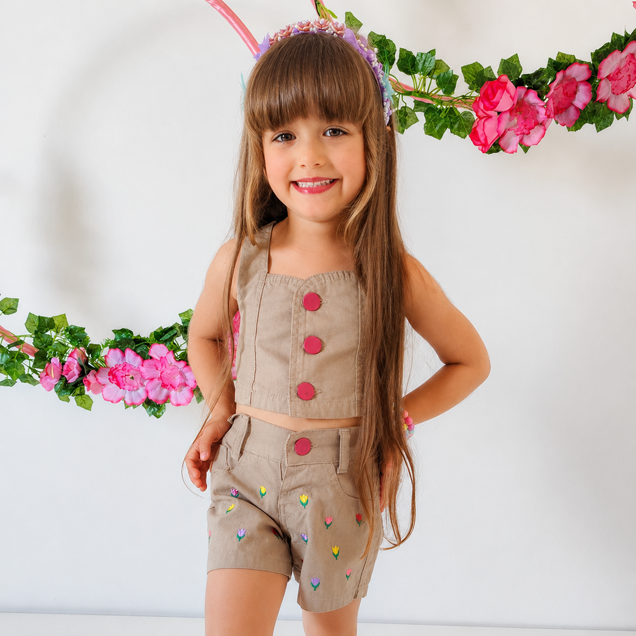 Conjunto Short e Cropped Sarja