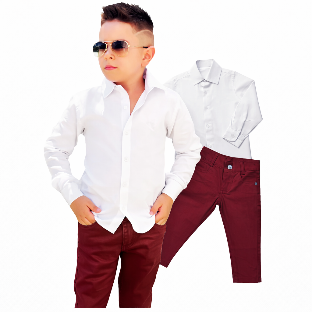 Calça e Camisa Esporte Fino Varias Cores 1 ao 16 anos