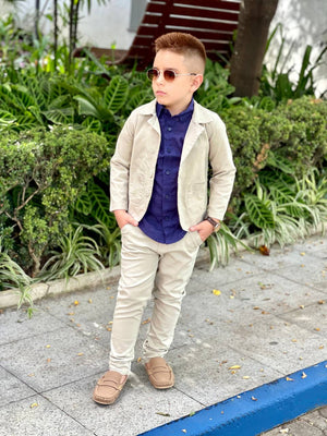 Kit formatura com 2 Peças  Blazer e Calça Sarja Infantil  Várias Cores do 1 ao 16 anos