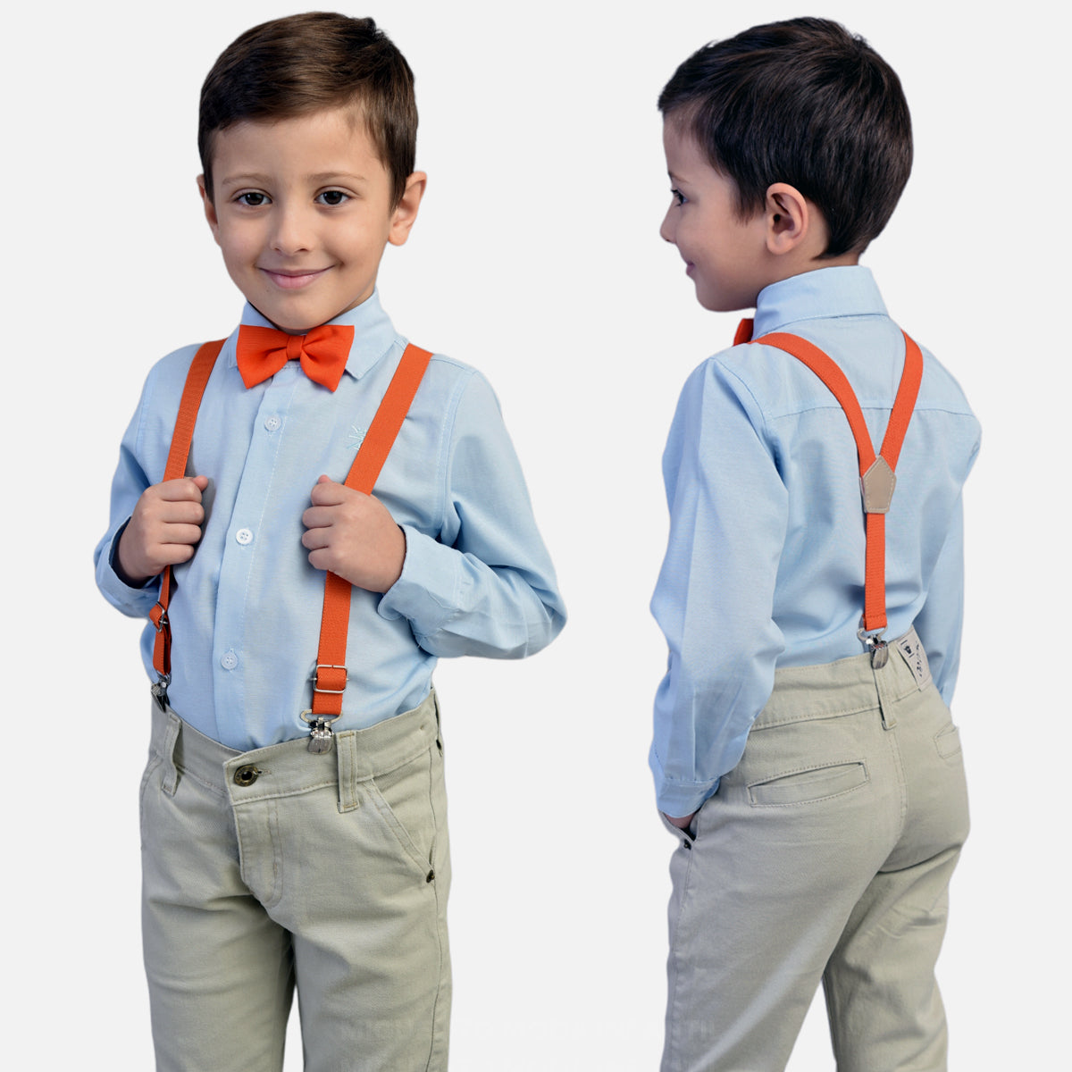 Roupa temática ideal para festa Blippi com calça bege com azul bebe P ao 16 anos (Atacado)