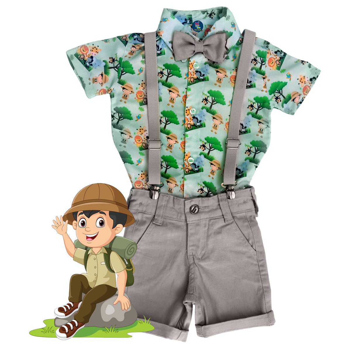 Conjunto Festa Infantil Safari Escoteiro Bebê - Kit completo Varias cores 1 ao 4 anos (Atacado)