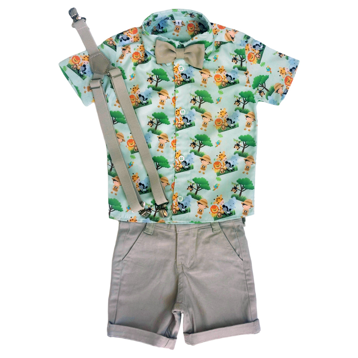 Conjunto Festa Infantil Safari Escoteiro Bebê - Kit completo Varias cores 1 ao 4 anos (Atacado)