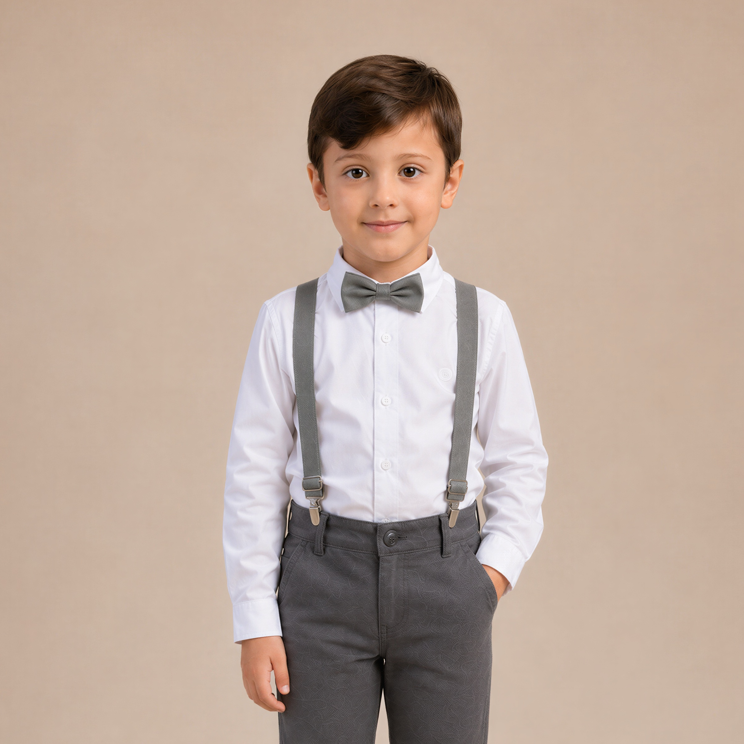 Conjunto Pajem Chumbo e Cinza - Kit com 4 peças