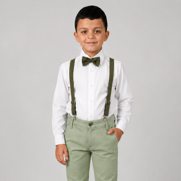 Conjunto Pajem Verde Oliva e Verde Musgo