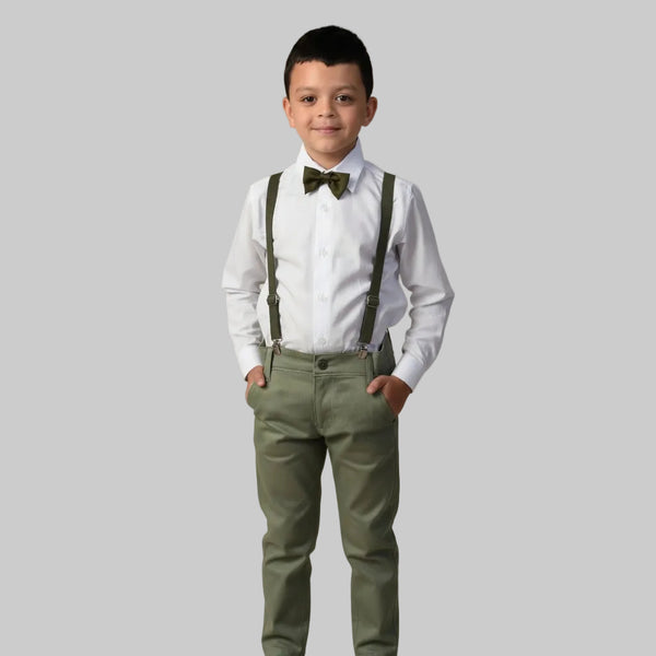 Conjunto Pajem Verde Oliva e Verde Musgo