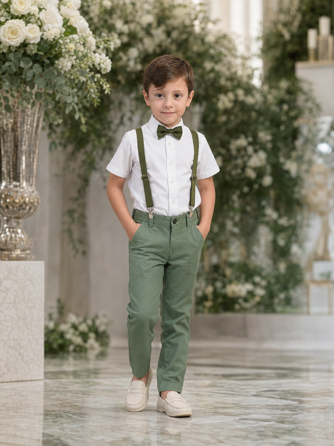 Conjunto Verde Oliva Calça e Camisa Manga Curta