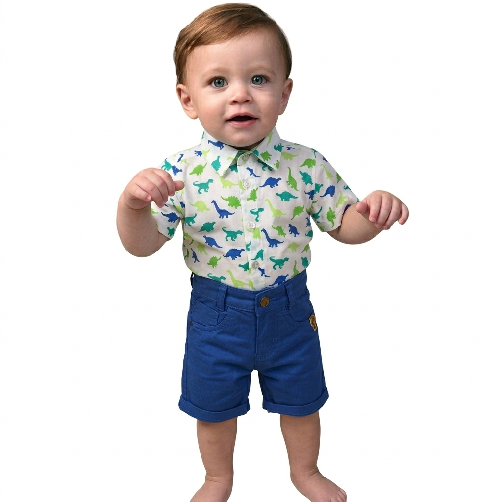 Roupa Temática DINO Festa Aniversário Dinossauros 1 ap 4 anos