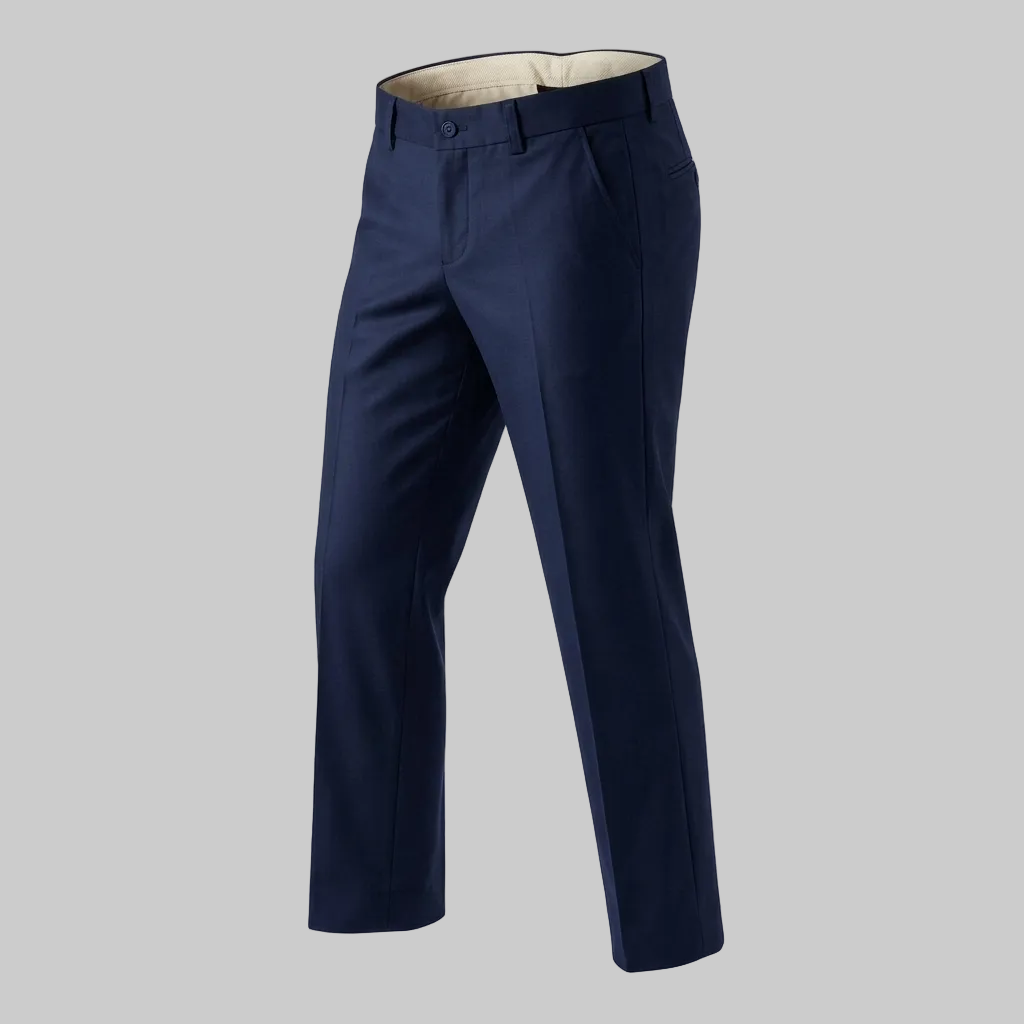 Calça Social Oxford Premium Azul Marinho – Corte Slim Moderno