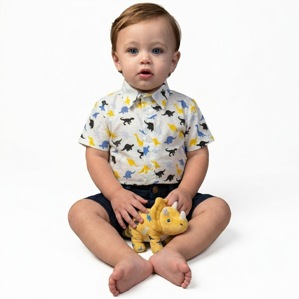 Roupa Temática DINO Festa Aniversário Dinossauros 1 ap 4 anos