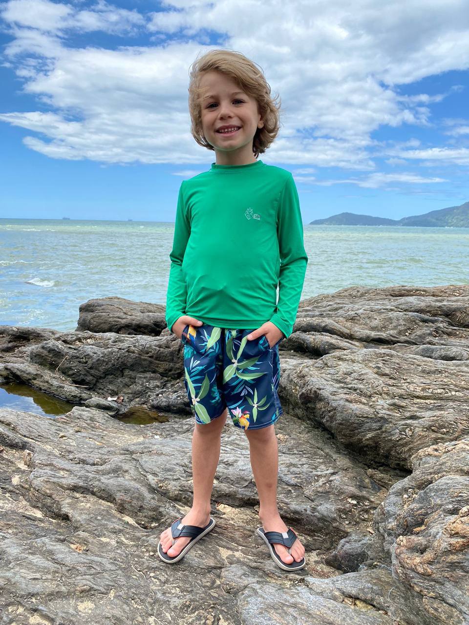 Conjunto Verão Infantil Moda Praia Piscina Proteção Uv50+ (Atacado)