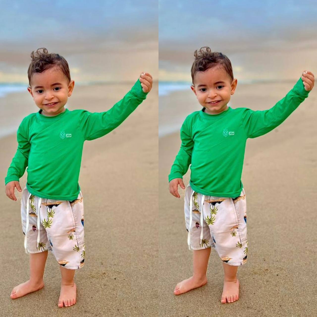 Conjunto Verão Infantil Moda Praia Piscina Proteção Uv50+ (Atacado)