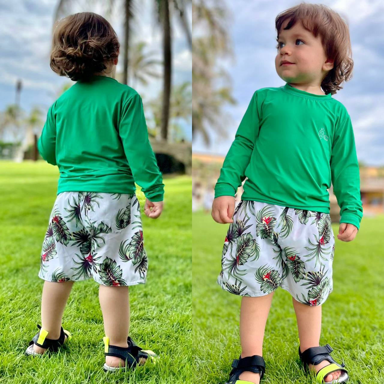 Conjunto Verão Infantil Moda Praia Piscina Proteção Uv50+ (Atacado)