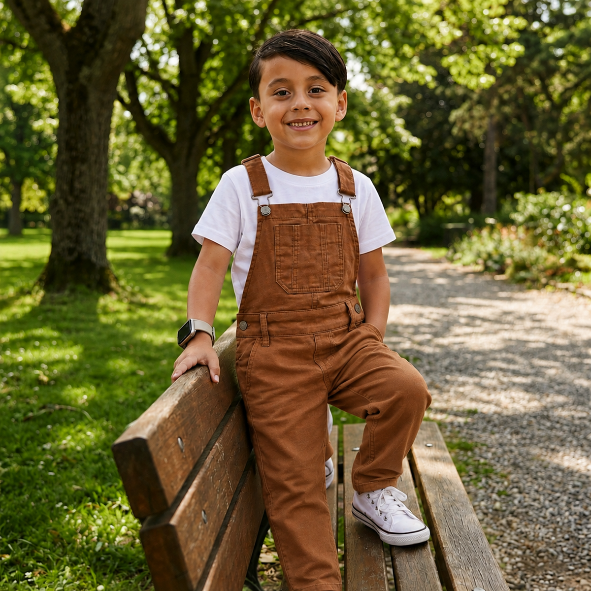 Jardineira Infantil em Sarja