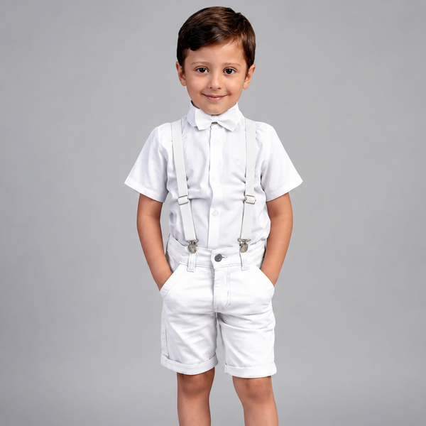 Conjunto Batizado Infantil Menino - Branco