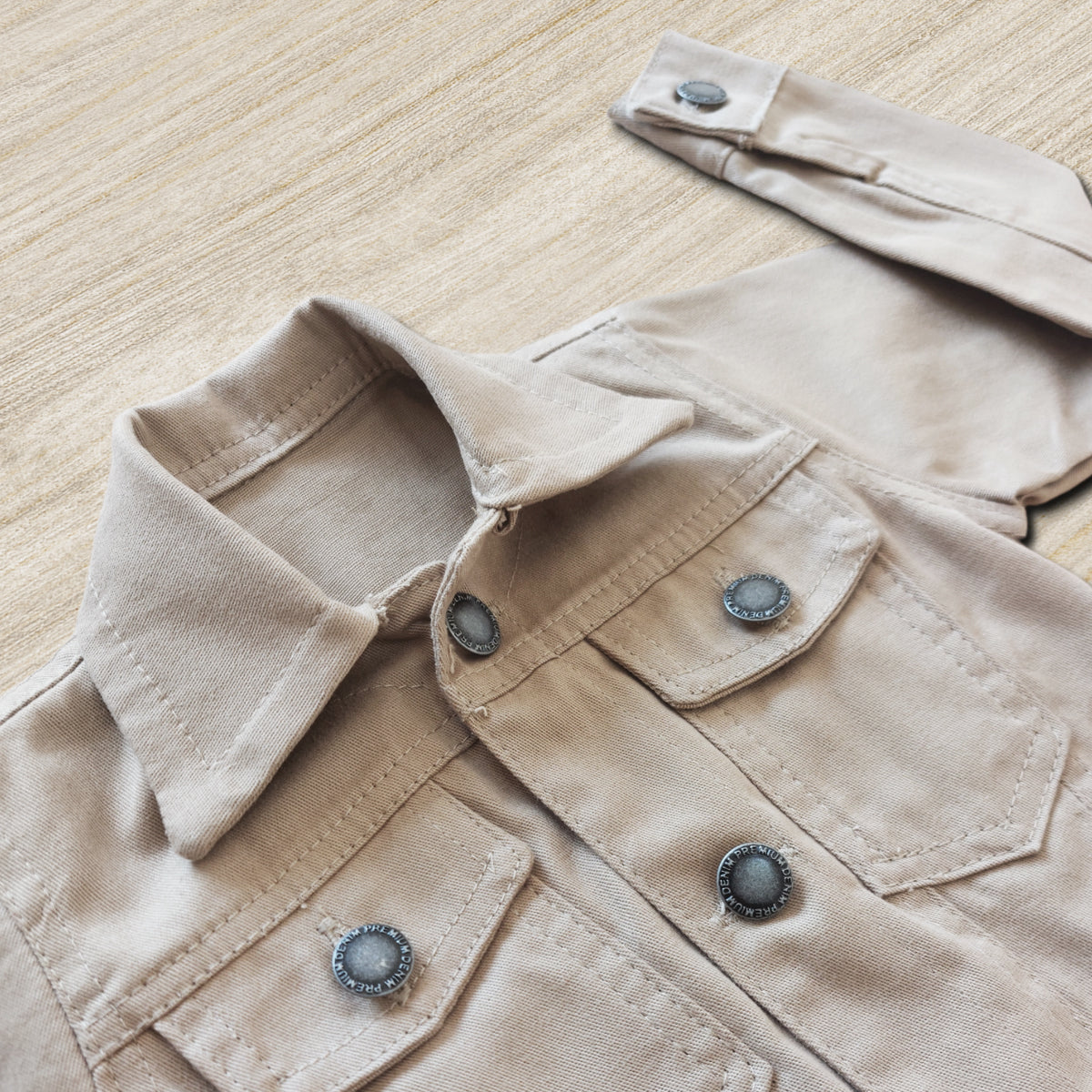 Conjunto Jeans Jaqueta Sarja E Calça Cargo Menino Estiloso