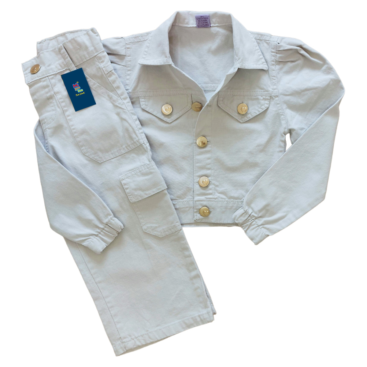 Conjunto Kit Roupa Jaqueta E Calça Menina Estilosa Varias Cores 2 ao 8 anos (Atacado)