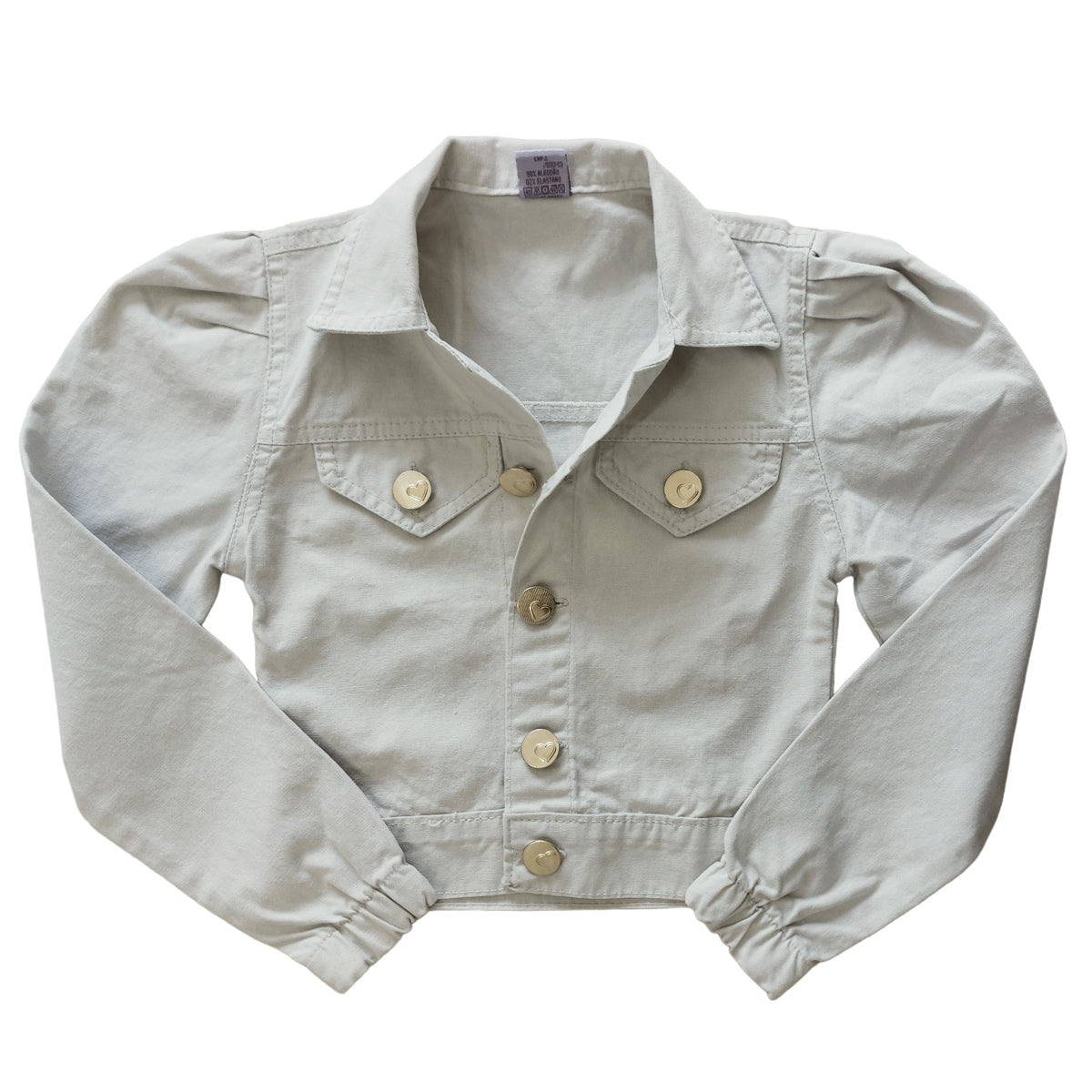 Jaqueta Infantil Sarja Rosa Preta Creme Menina Estilosa Meia Estação (Atacado)