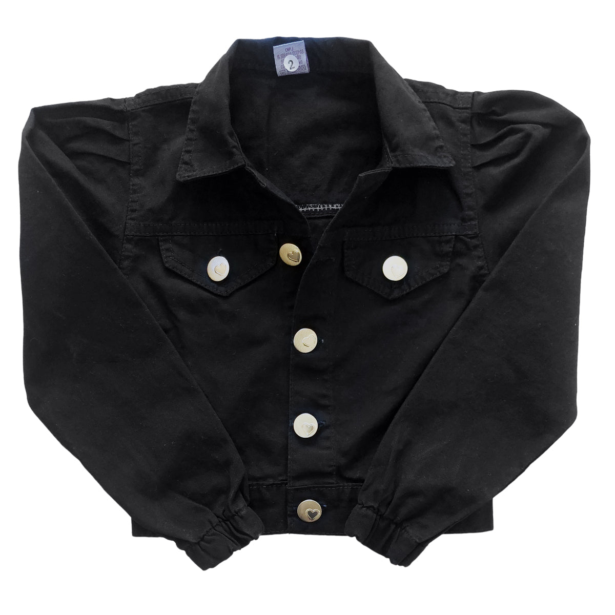 Jaqueta Infantil Sarja Rosa Preta Creme Menina Estilosa Meia Estação (Atacado)